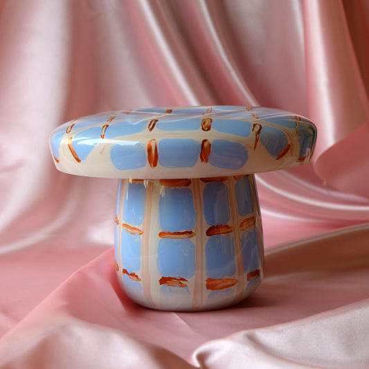 Painted lamp - Light blue/Copper
