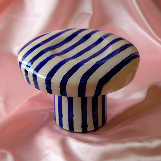 Painted lamp - Blue-striped