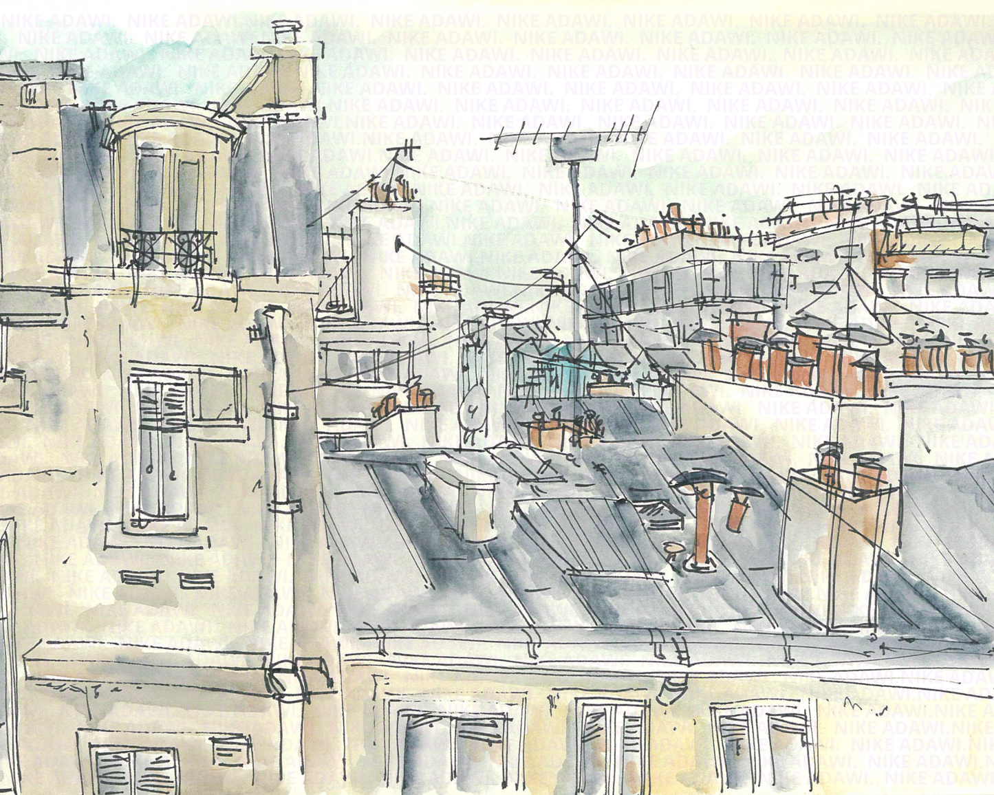 Rooftops in Paris Print