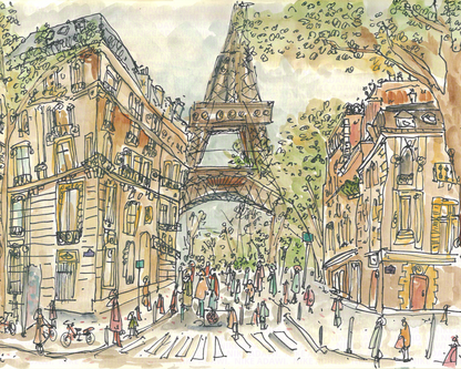 The First Glance Eiffle Tower Print