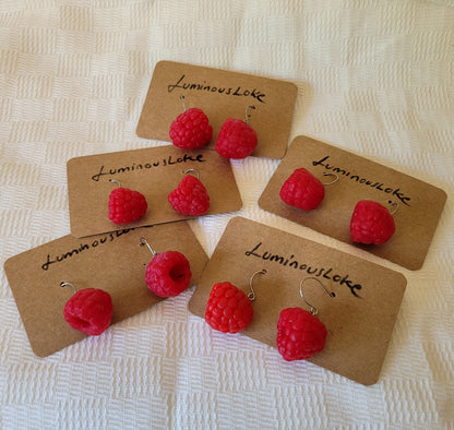 Raspberries earrings