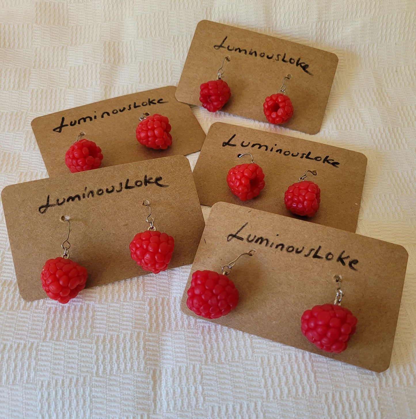 Raspberries earrings