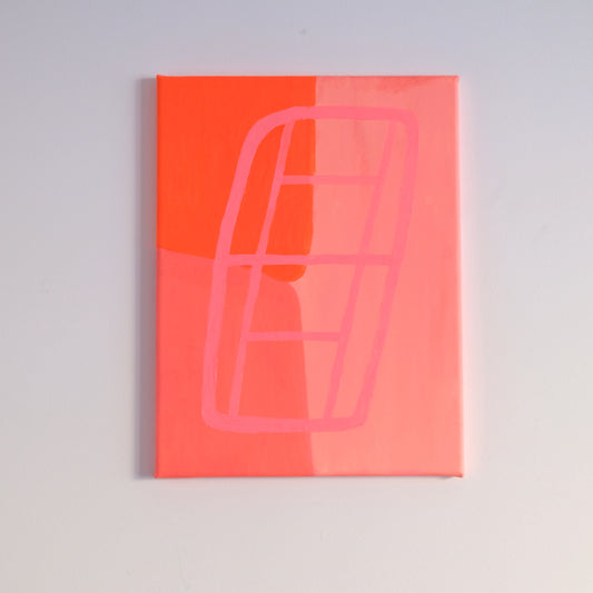 Painting with cursive tennis court Original