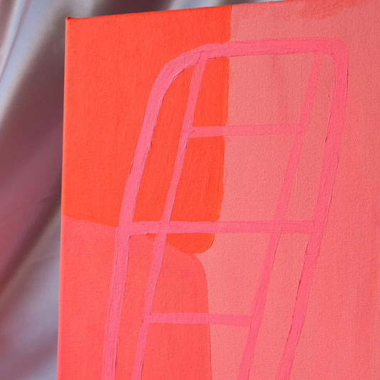 Painting with cursive tennis court Original