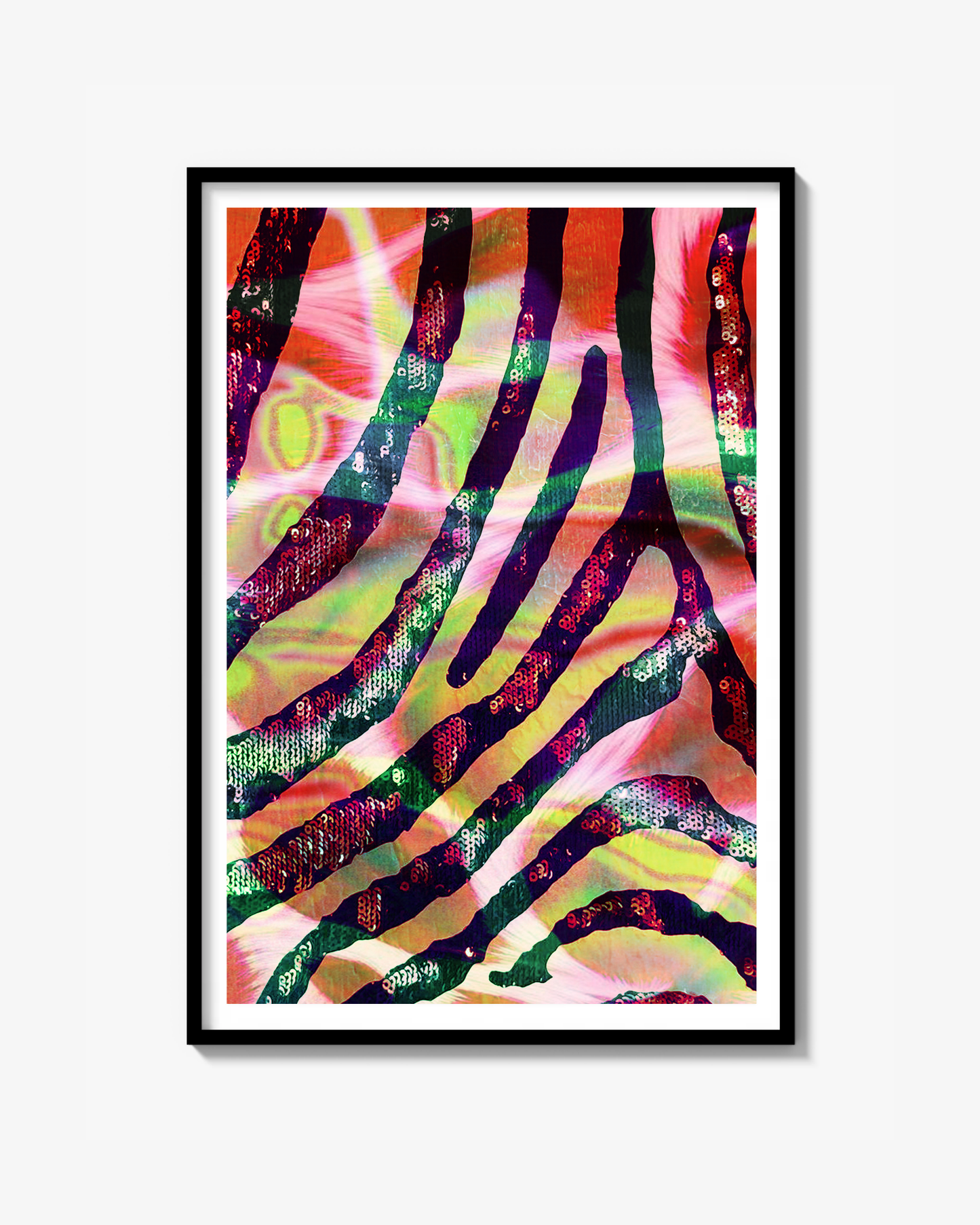 Rainbow zebra Print