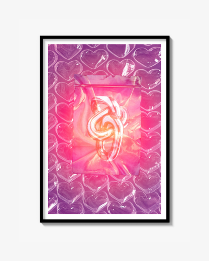 Pink-line bag Print