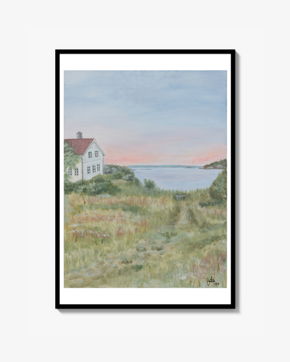 Sommarstugan - hvid kant Poster
