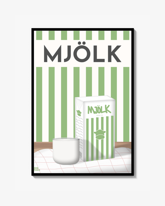 Grön Mjölk Poster