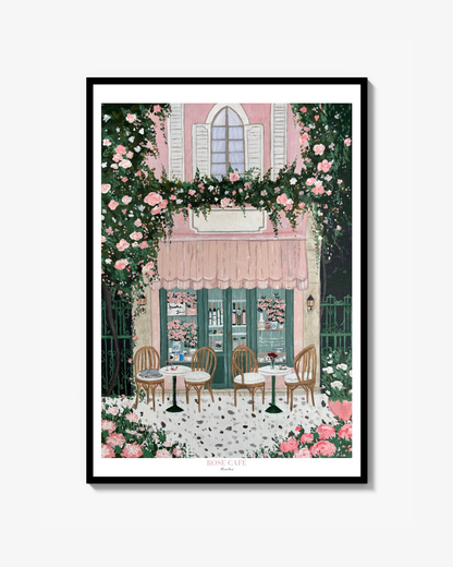 Rose Café Poster - 50x70cm