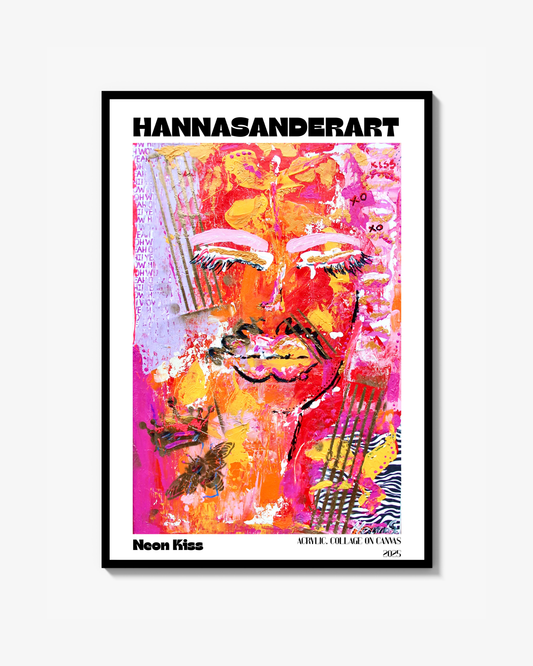 Neon Kiss Fine Art Print