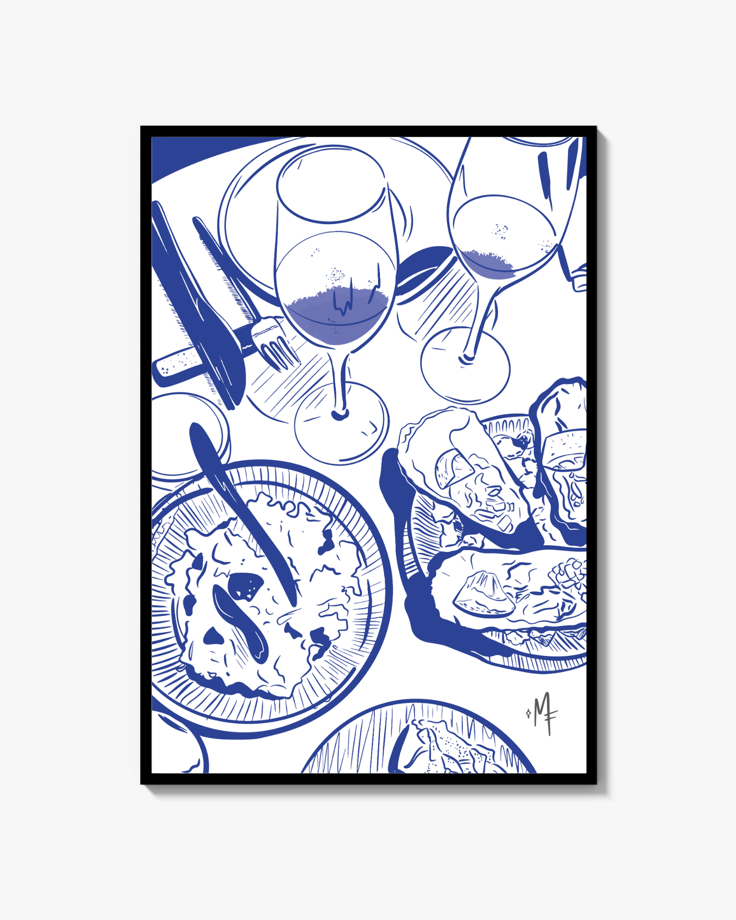Middag Blue Poster
