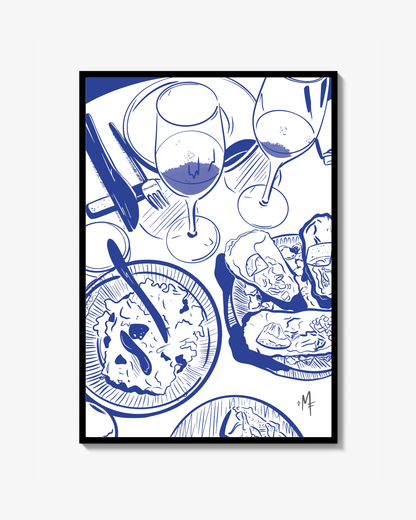 Middag Blue Poster