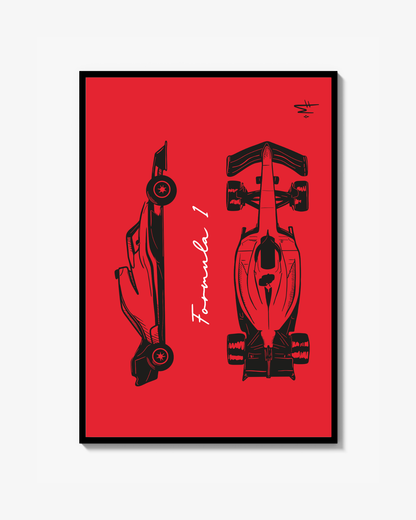 F1 Rød Poster