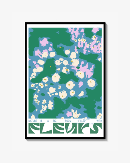 Fleurs (Green) - Poster
