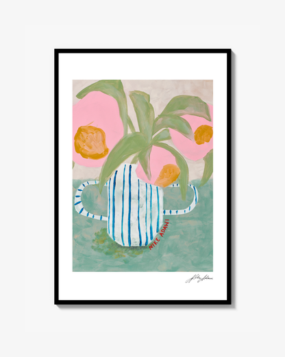 Randig kruka Print