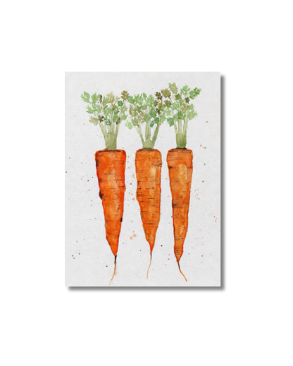 Carrot Watercolor Painting Original