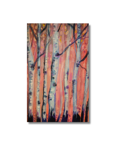 Birch Rosa maleri Original