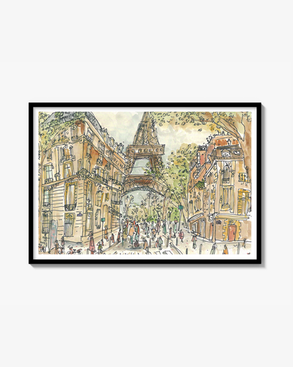 The First Glance Eiffle Tower Print