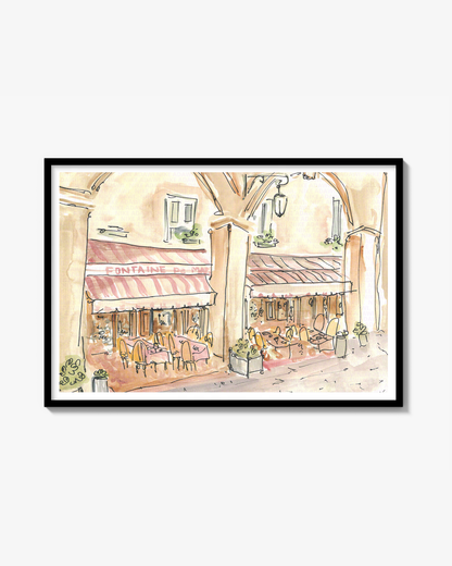 Fontaine De Mars Print