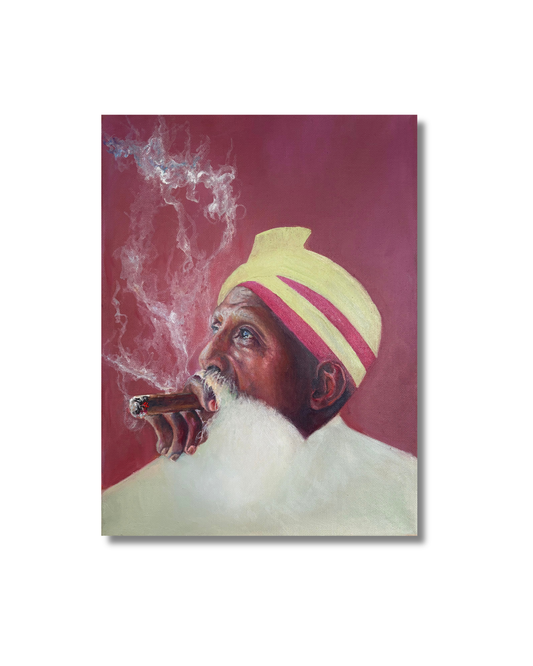 Smoking man in a turban Original