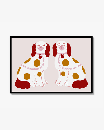 Fireplace dogs Poster