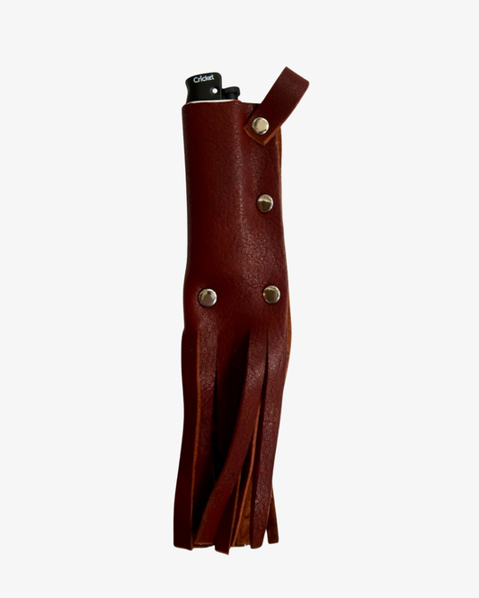 Læder Lighteretui - Mahogany Red