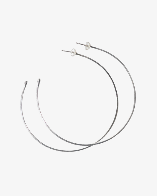 Large open hoop earrings sterling silver