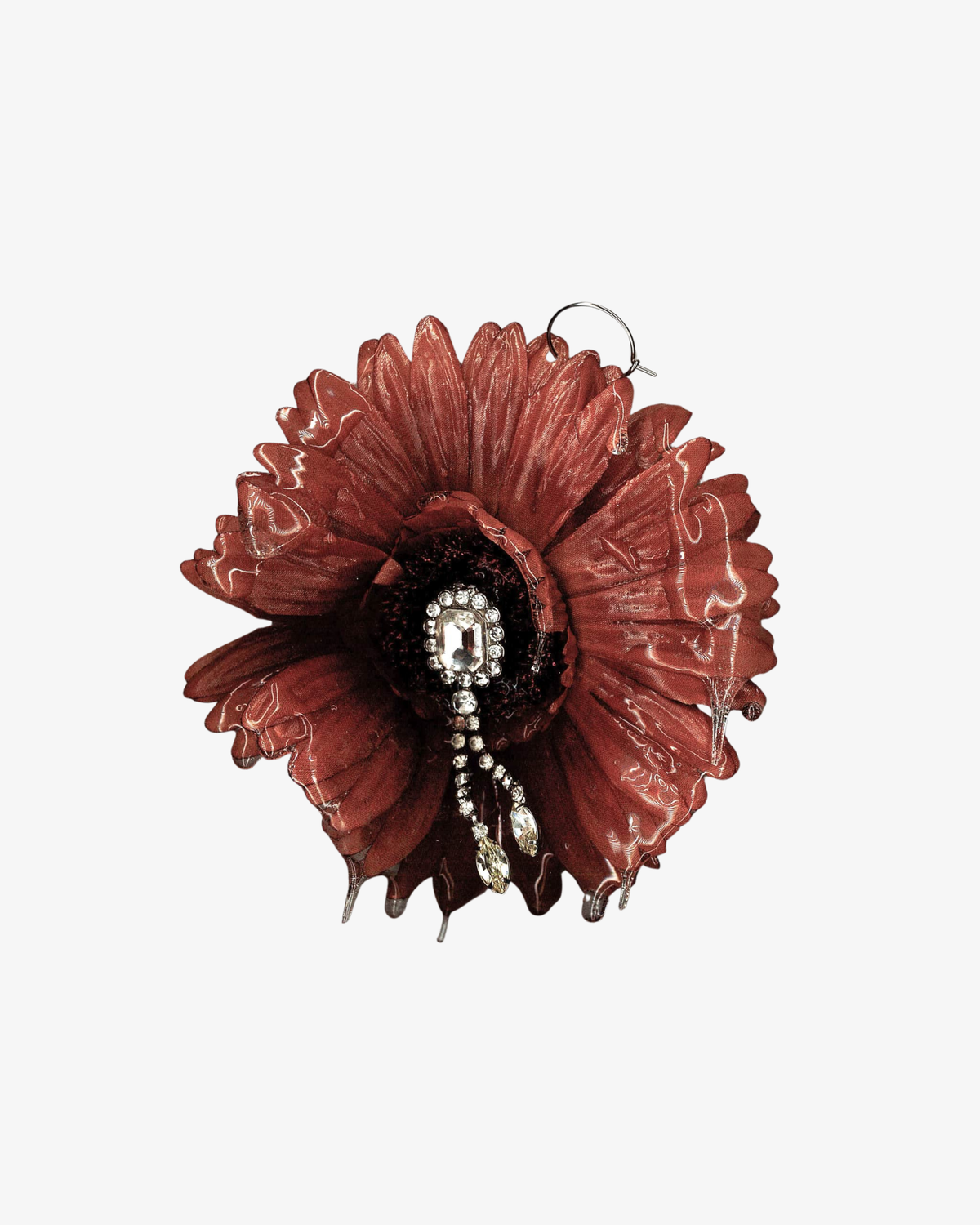 WET ASTERACEAE EARRING BROWN