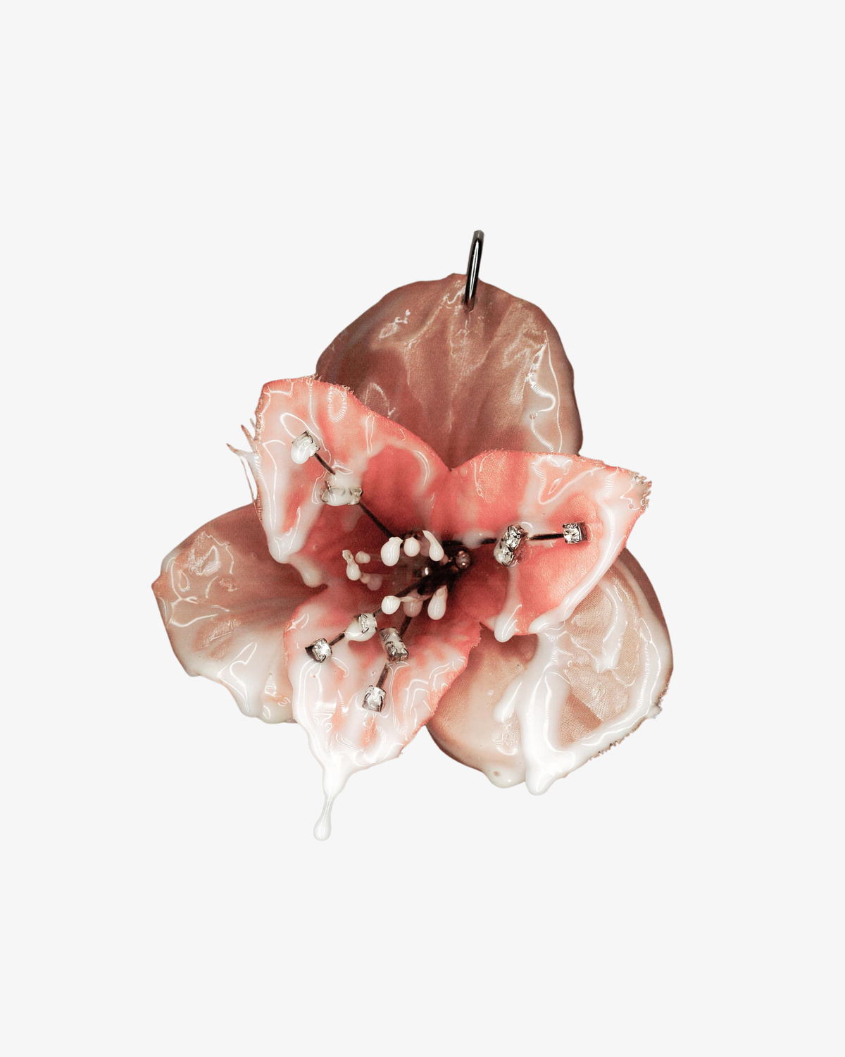 CREAMY ALSTROEMERIA EARRING ORANGE