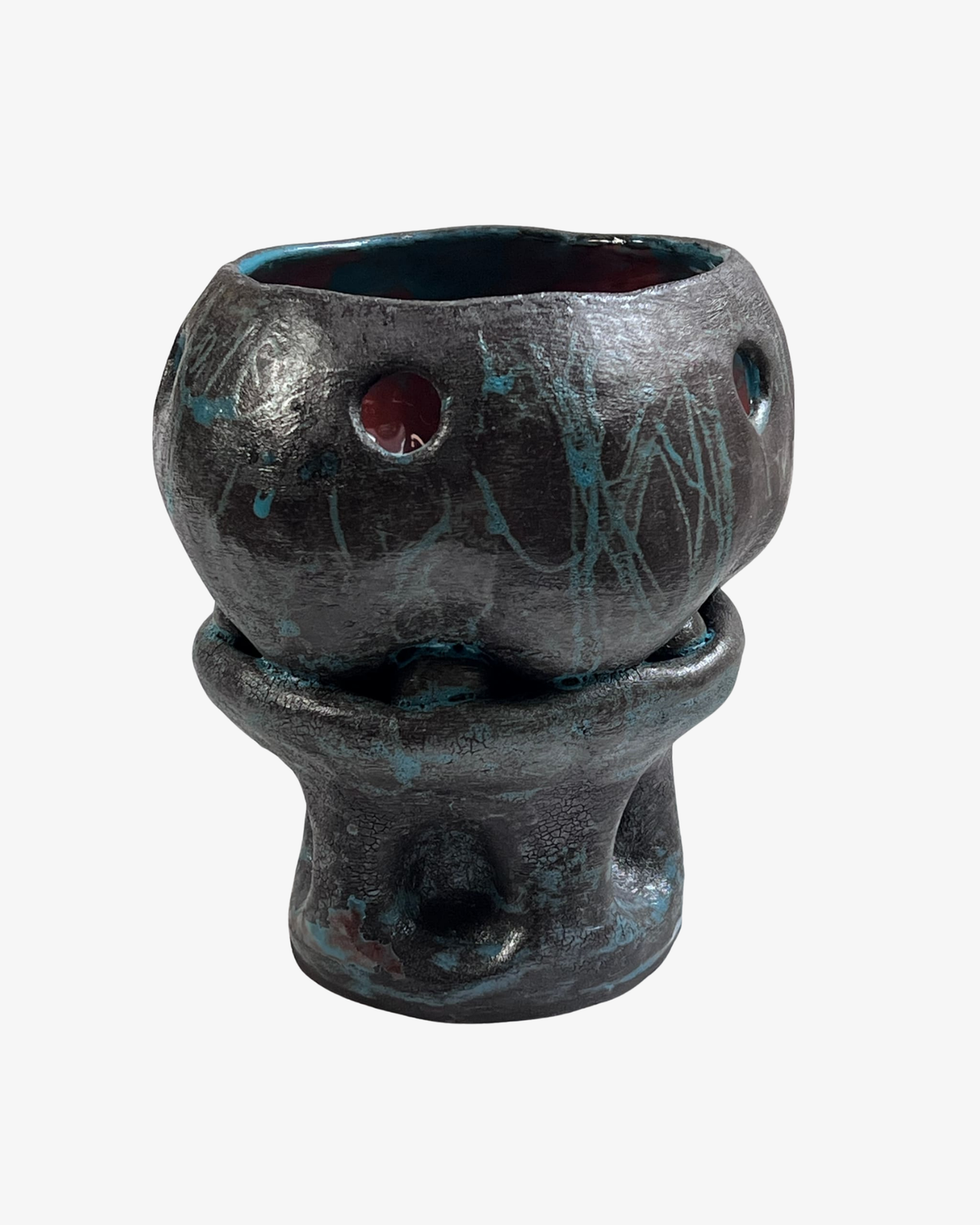 Extraterrestrial Vehicle 3, Keramisk Skulpturel Beholder 15cm - The Shapes of the Others Series