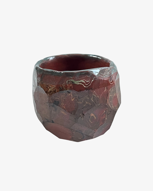 Set of 2 Handmade Kurinuki & Nerikomi Tea Cups, 150 ml