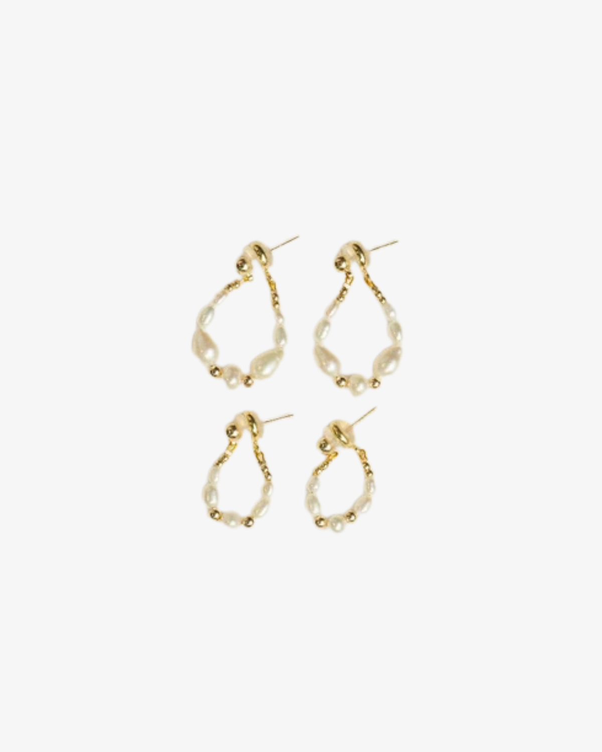 Hoop pearl earrings