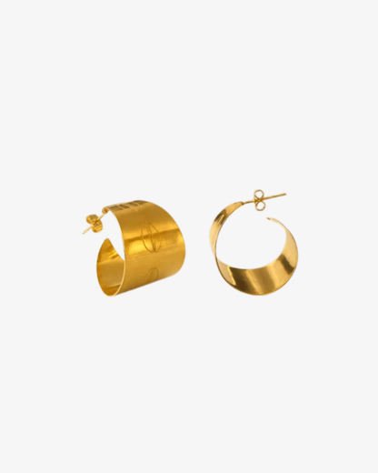 Lingo Earrings - Gold plated - Handcrafted in Africa