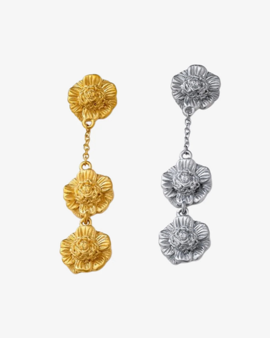 Steel Marigold Earring