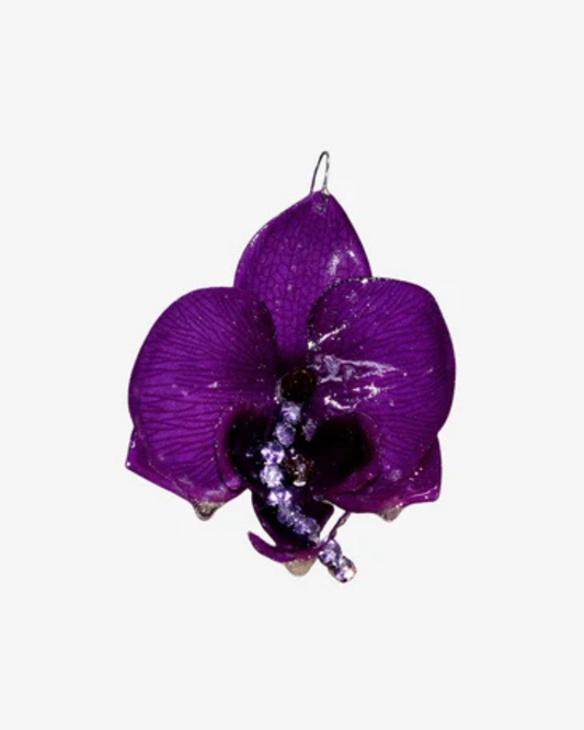 WET ORCHID EARRINGS PURPLE L