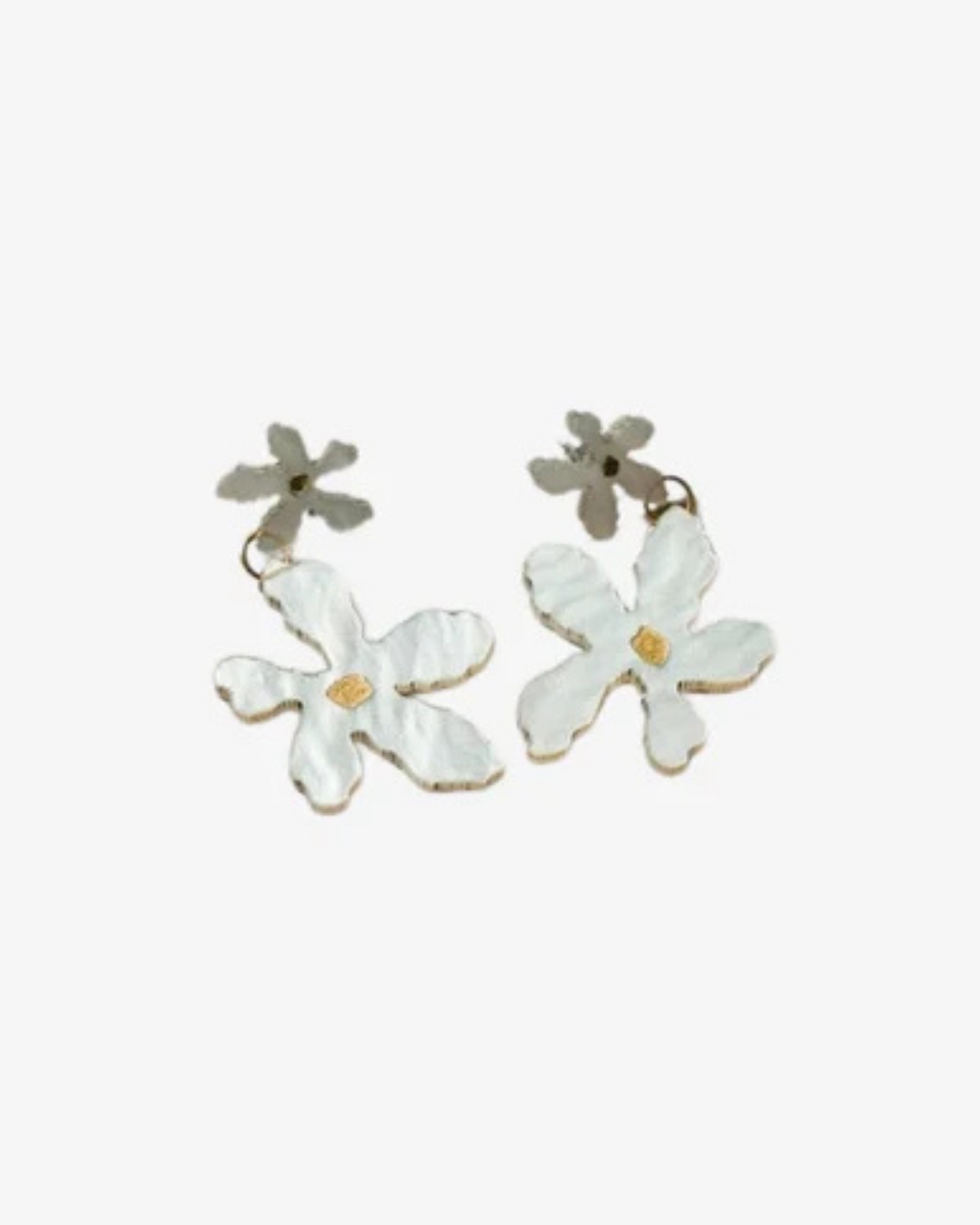 Double flower earrings