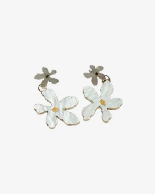 Double flower earrings