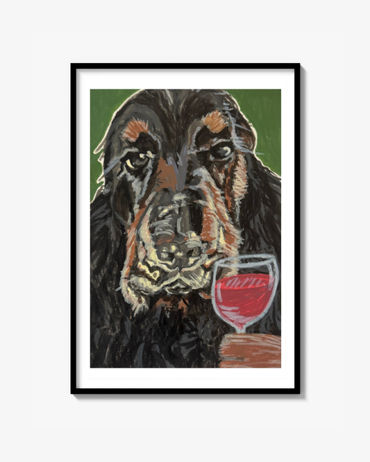 Sipping spaniel Poster