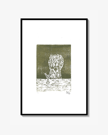 DRY MARTINI - Linoleum print