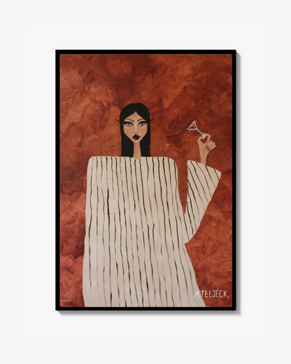 Red Martini Print
