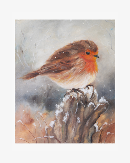 Robin, Fuglemaleri, Olie på lærred