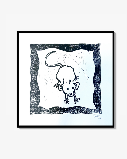 LITEN RUMSKOMPIS - Linoleum print