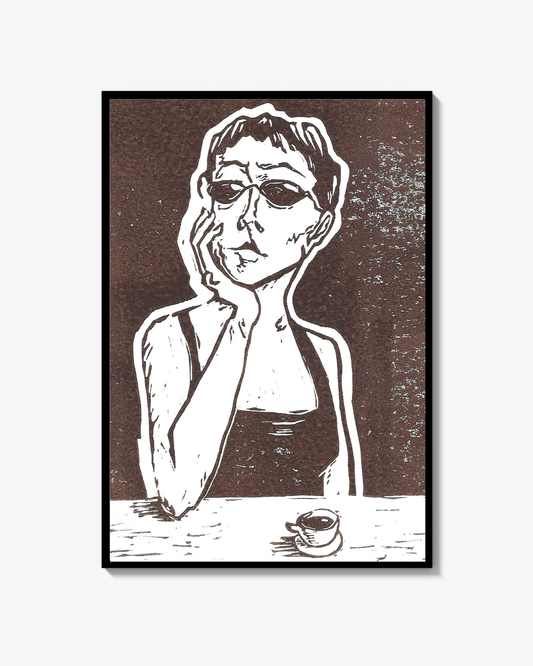 ENKEL ESPRESSO - Linoleum print