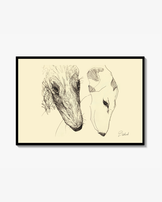 Just a pair of Borzois Print