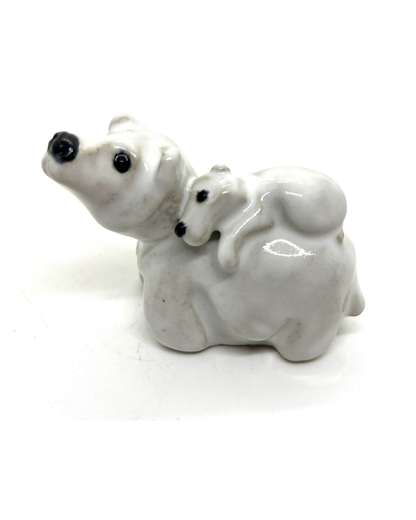 Ceramic sculpture - bear affection