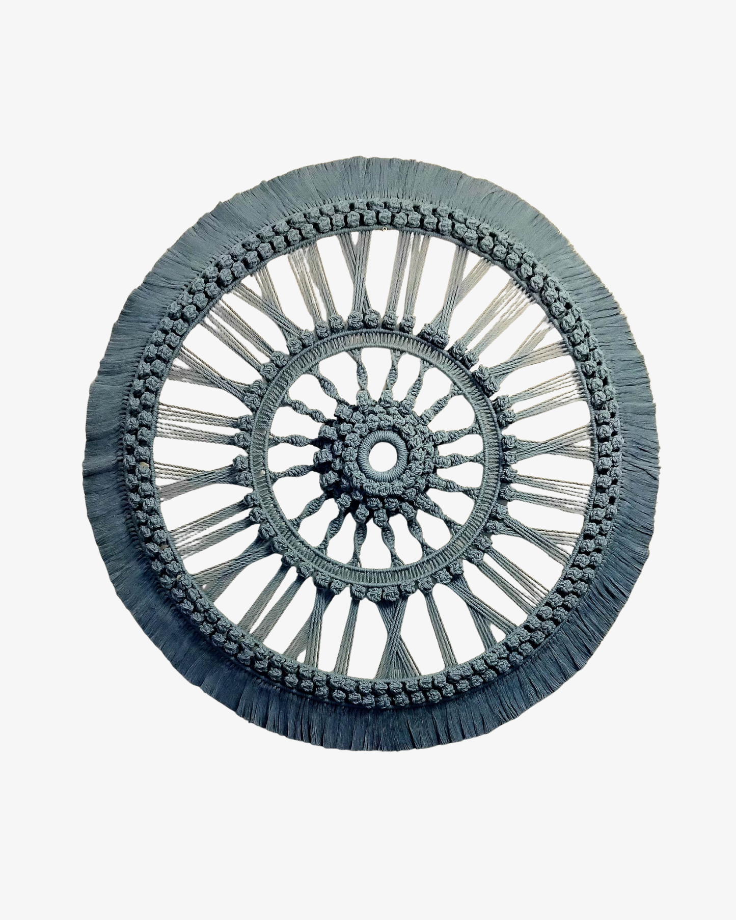 Blue Orbit tekstil mandala vægkunst