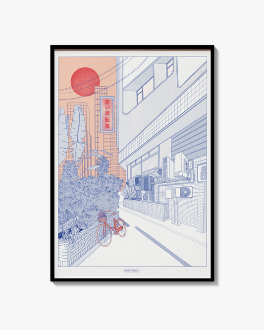 Red Bicycle Art Print