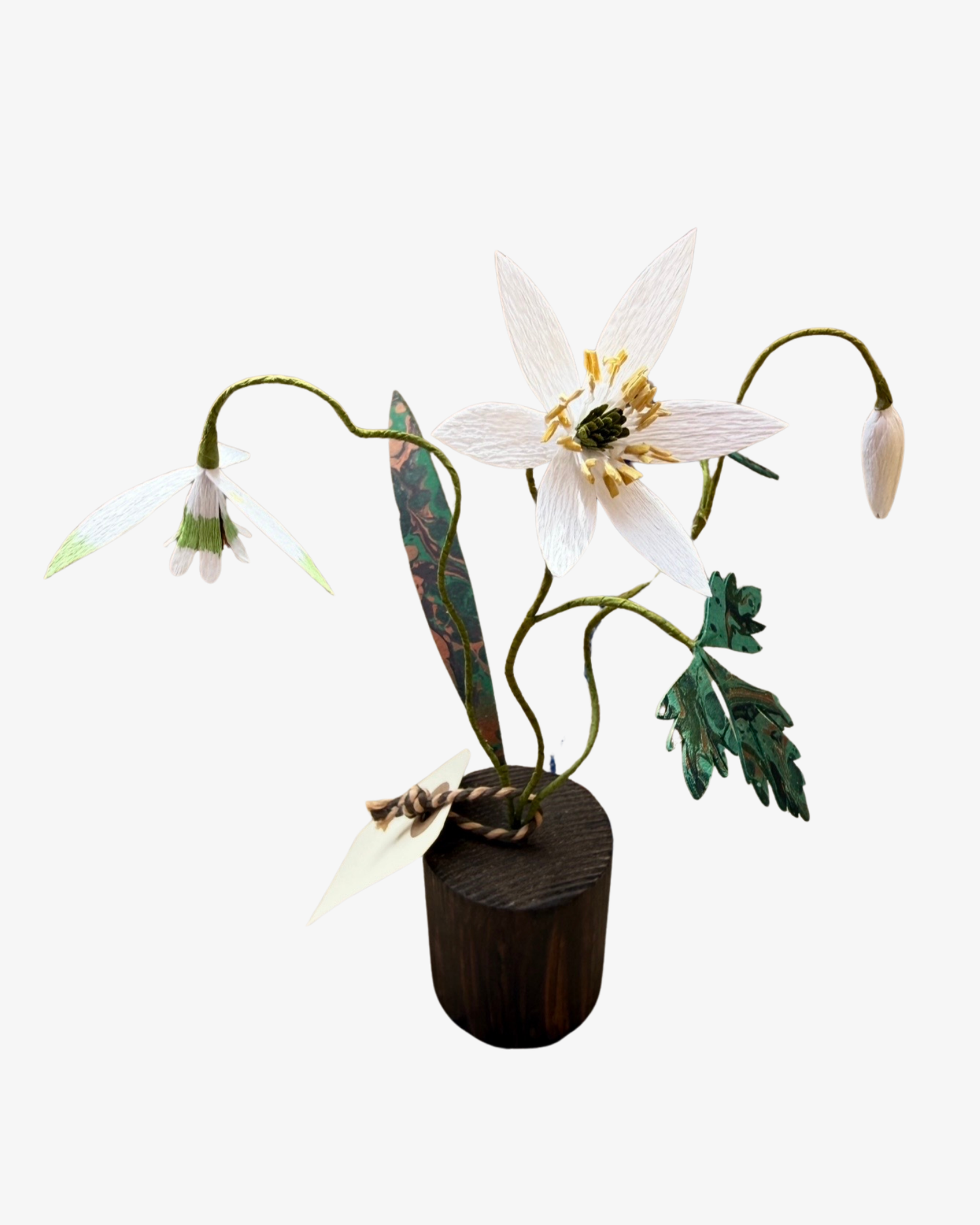 Anemone + Galanthus plant Sculpture