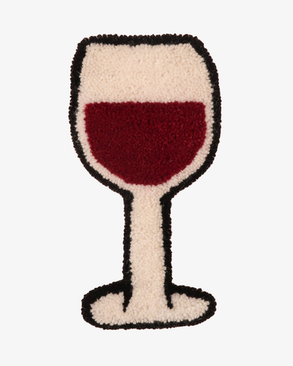 Tufted wall hanging - Red wine (no. 2)