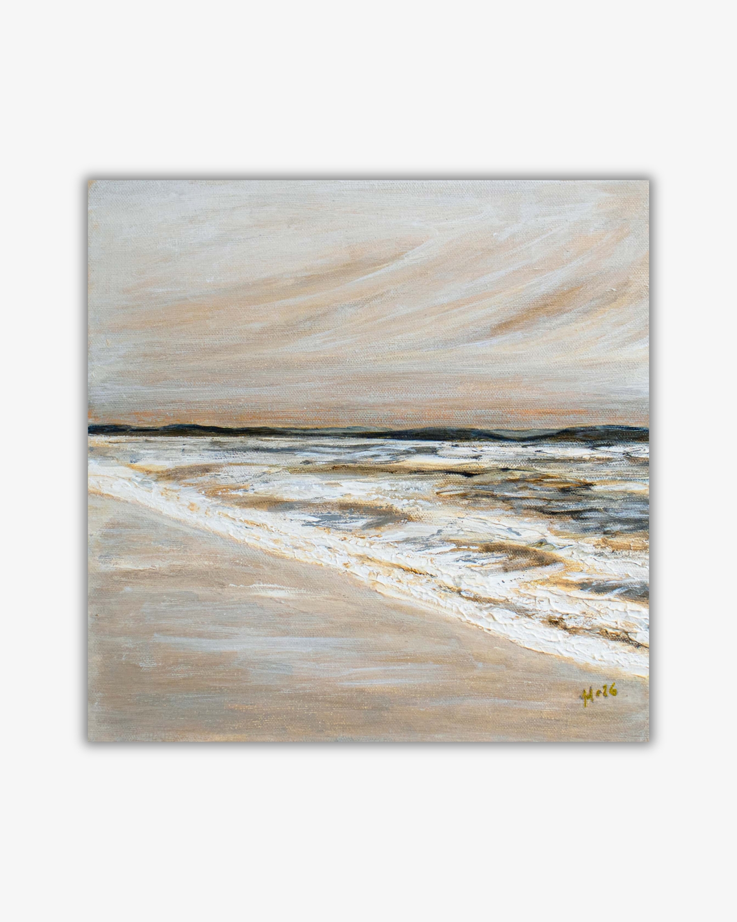 Lærred Print "Whispers of Runn" - Neutral Abstrakt Kunst